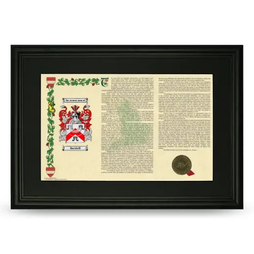 Burshell Deluxe Armorial Landscape Framed- Black