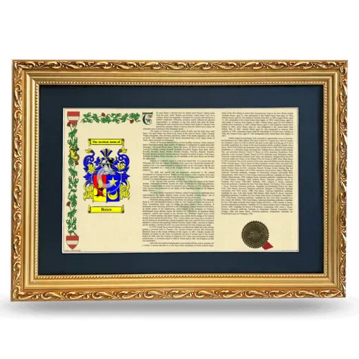Busca Deluxe Armorial Landscape Framed - Gold