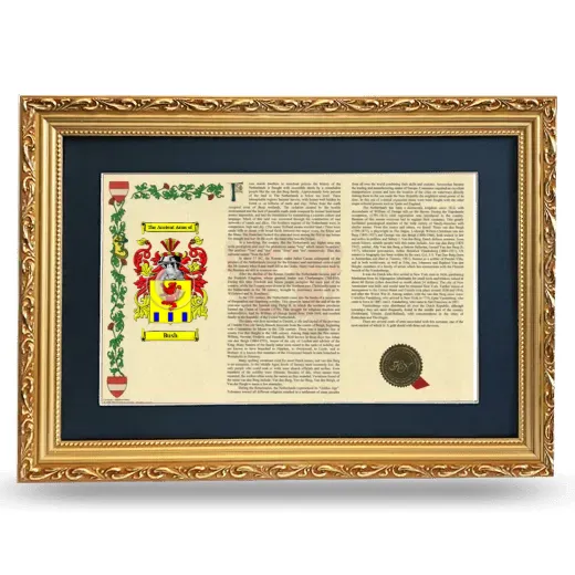 Bush Deluxe Armorial Landscape Framed - Gold