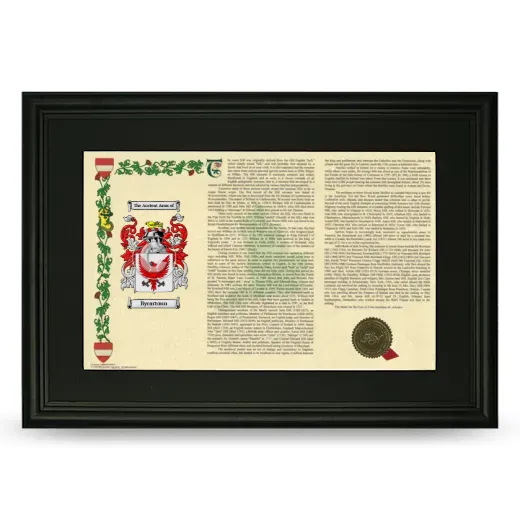 Bycartoun Deluxe Armorial Landscape Framed- Black