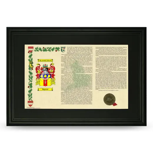 Bygrave Deluxe Armorial Landscape Framed- Black