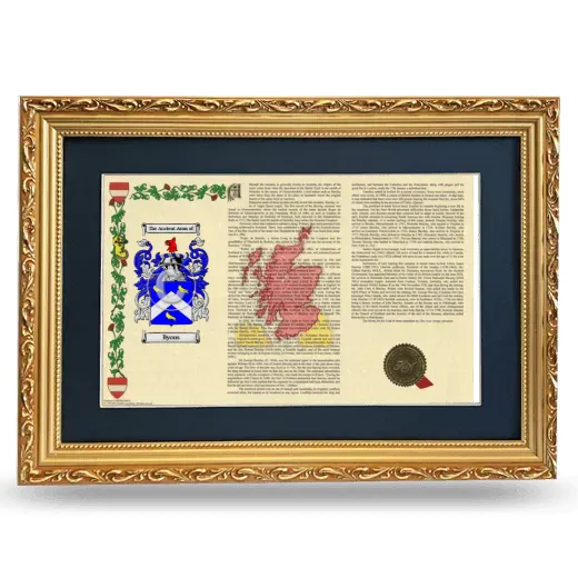Byous Deluxe Armorial Landscape Framed - Gold