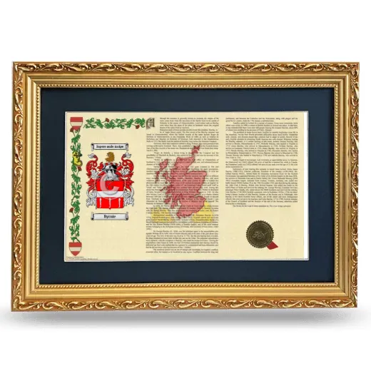 Byrnie Deluxe Armorial Landscape Framed - Gold