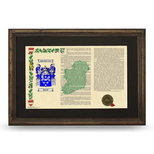 Bywell Deluxe Armorial Landscape Framed - Brown