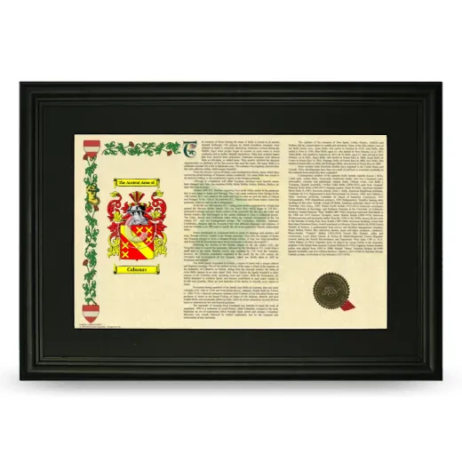 Cabanas Deluxe Armorial Landscape Framed- Black