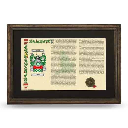Cabble Deluxe Armorial Landscape Framed - Brown