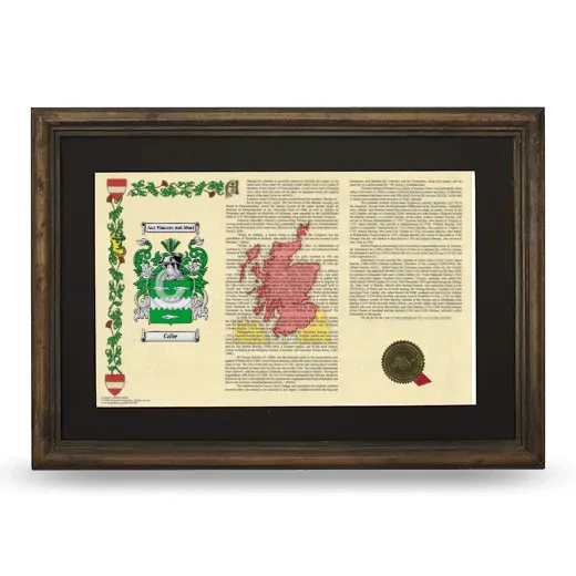 Cabe Deluxe Armorial Landscape Framed - Brown