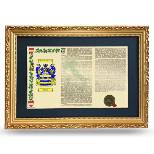 Caboni Deluxe Armorial Landscape Framed - Gold