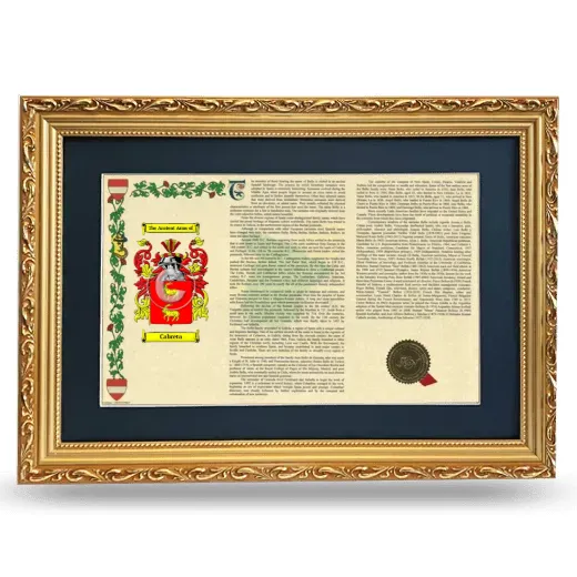 Cabreta Deluxe Armorial Landscape Framed - Gold