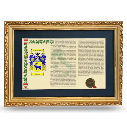 Cabroni Deluxe Armorial Landscape Framed - Gold