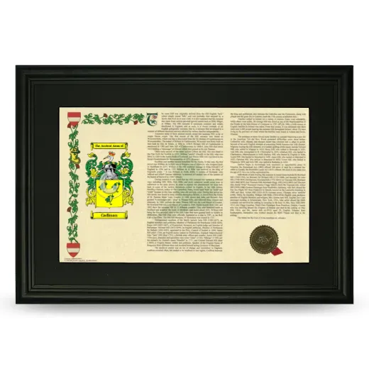 Cadiman Deluxe Armorial Landscape Framed- Black
