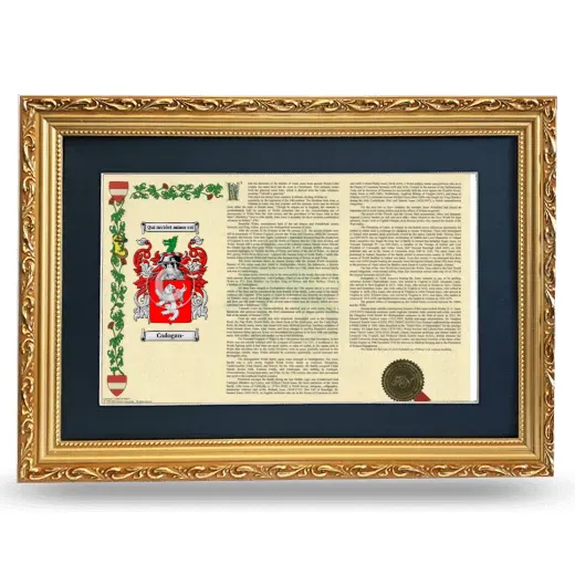 Cadogan- Deluxe Armorial Landscape Framed - Gold