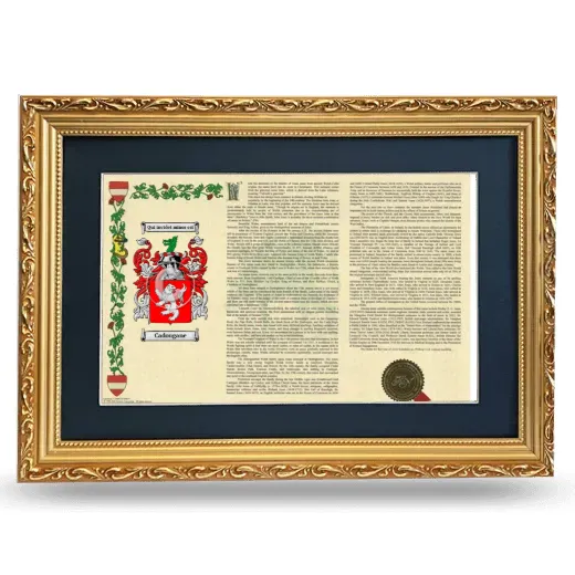 Cadougane Deluxe Armorial Landscape Framed - Gold