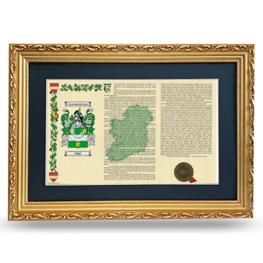 Cahy' Deluxe Armorial Landscape Framed - Gold