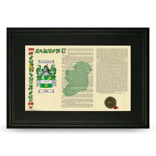 Cahy- Deluxe Armorial Landscape Framed- Black