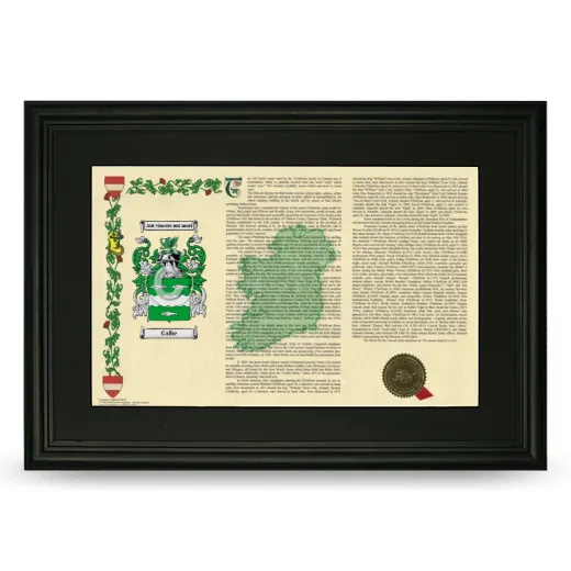Caibe Deluxe Armorial Landscape Framed- Black