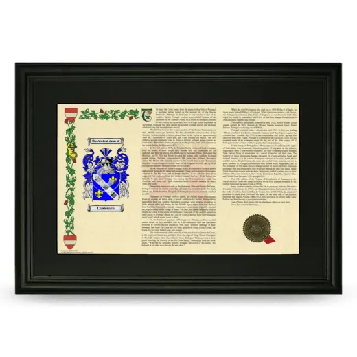 Calderaro Deluxe Armorial Landscape Framed- Black