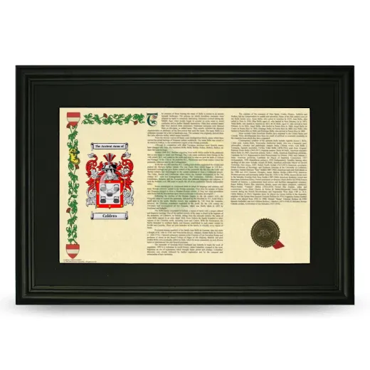 Caldero Deluxe Armorial Landscape Framed- Black