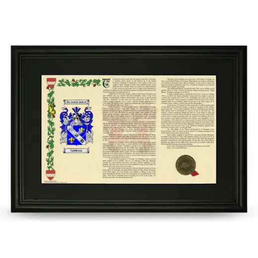 Calderon Deluxe Armorial Landscape Framed- Black