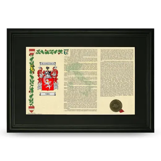 Cales Deluxe Armorial Landscape Framed- Black