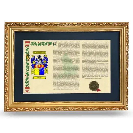 Calico Deluxe Armorial Landscape Framed - Gold