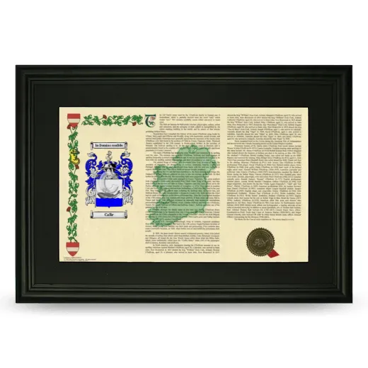 Calle Deluxe Armorial Landscape Framed- Black