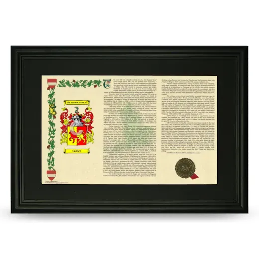 Callier Deluxe Armorial Landscape Framed- Black
