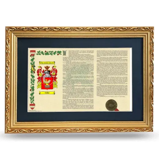 Calne Deluxe Armorial Landscape Framed - Gold