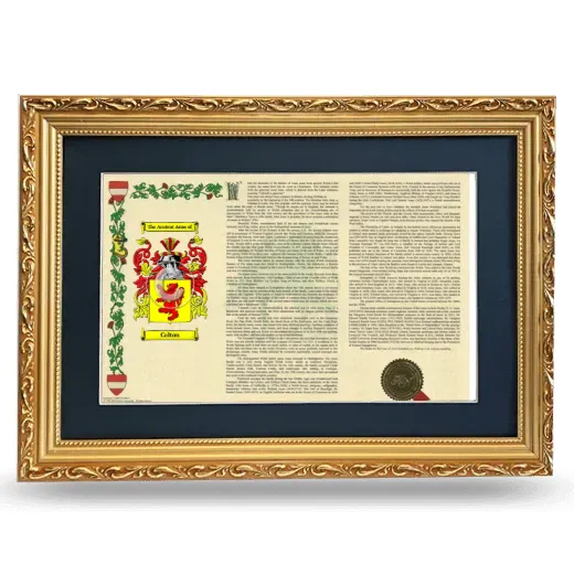 Calton Deluxe Armorial Landscape Framed - Gold