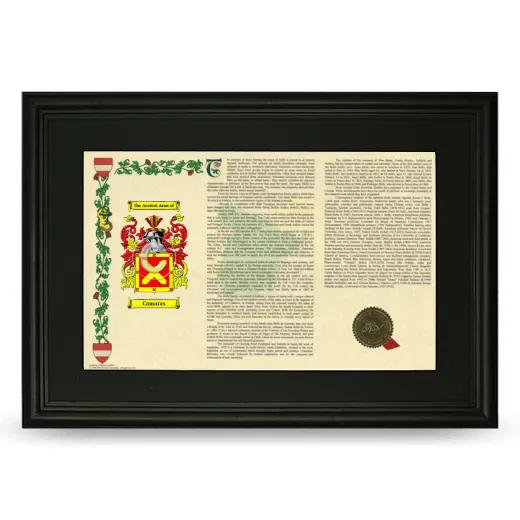 Camaras Deluxe Armorial Landscape Framed- Black