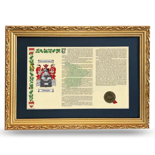 Camargos Deluxe Armorial Landscape Framed - Gold