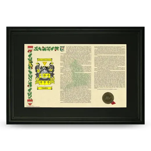 Camden Deluxe Armorial Landscape Framed- Black