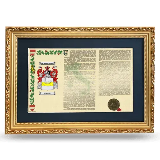 Camelo Deluxe Armorial Landscape Framed - Gold