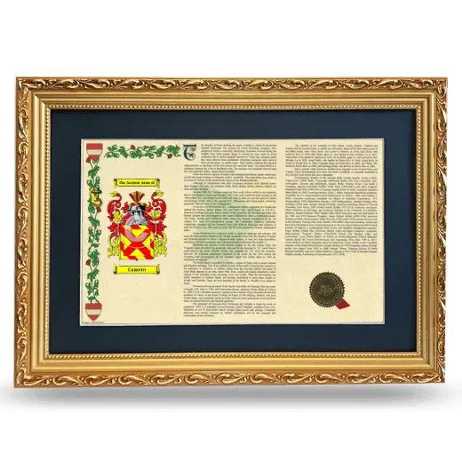 Camero Deluxe Armorial Landscape Framed - Gold