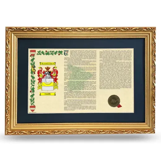 Camille Deluxe Armorial Landscape Framed - Gold