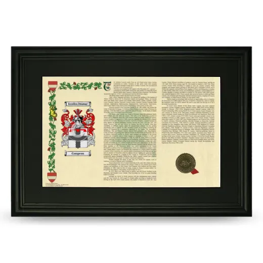 Campeau Deluxe Armorial Landscape Framed- Black