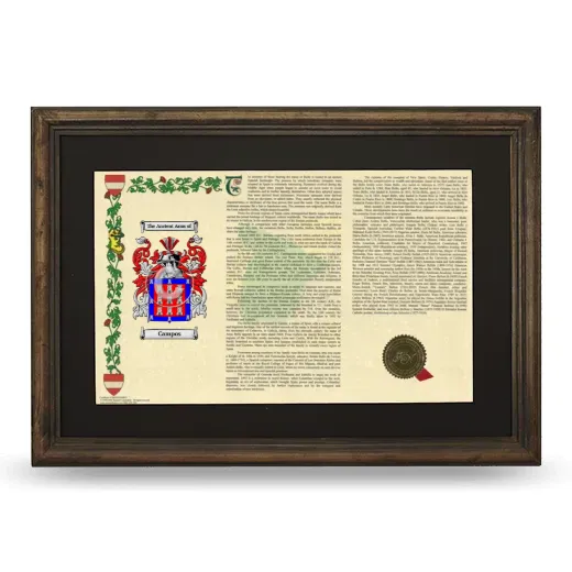 Campos Deluxe Armorial Landscape Framed - Brown