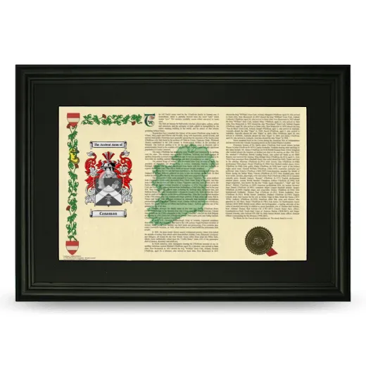 Canaman Deluxe Armorial Landscape Framed- Black