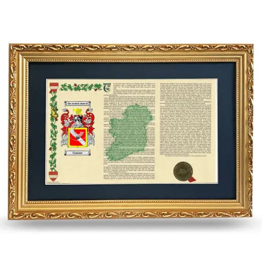 Canane Deluxe Armorial Landscape Framed - Gold