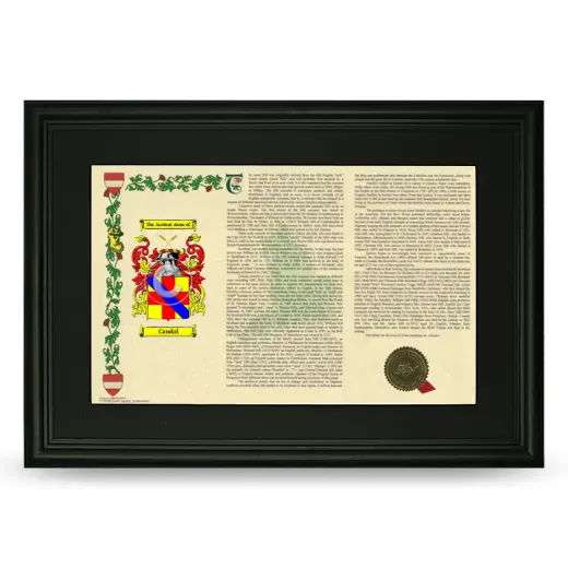 Candal Deluxe Armorial Landscape Framed- Black