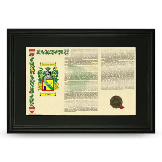 Cantú Deluxe Armorial Landscape Framed- Black