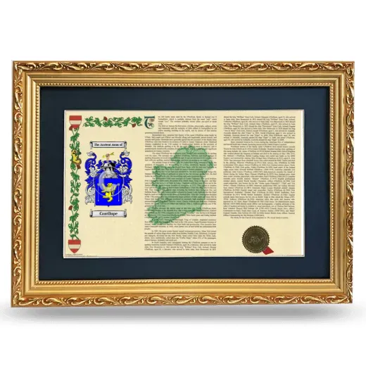 Cantilupe Deluxe Armorial Landscape Framed - Gold