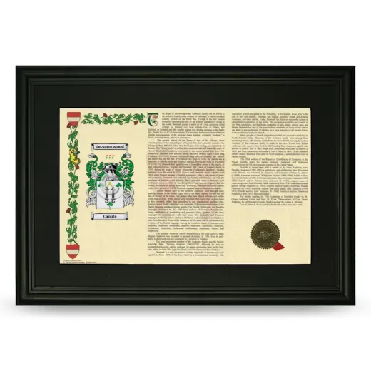 Canute Deluxe Armorial Landscape Framed- Black