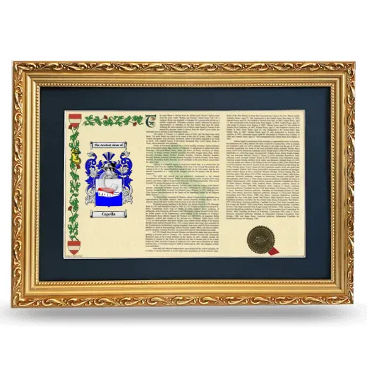 Capella Deluxe Armorial Landscape Framed - Gold