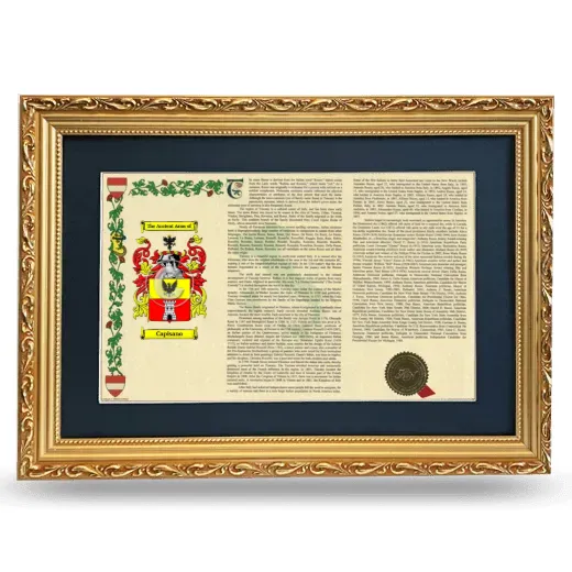 Capisano Deluxe Armorial Landscape Framed - Gold