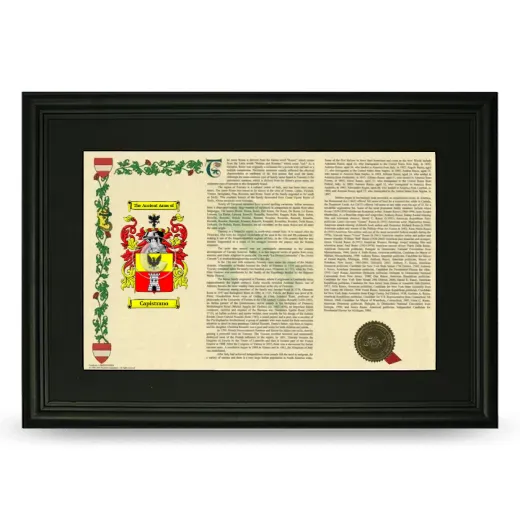 Capistrano Deluxe Armorial Landscape Framed- Black