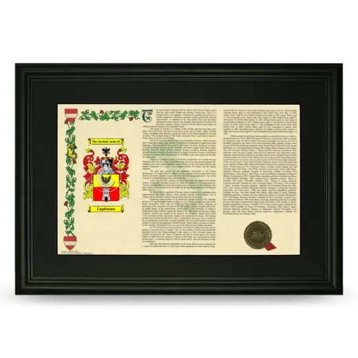 Capitaneo Deluxe Armorial Landscape Framed- Black