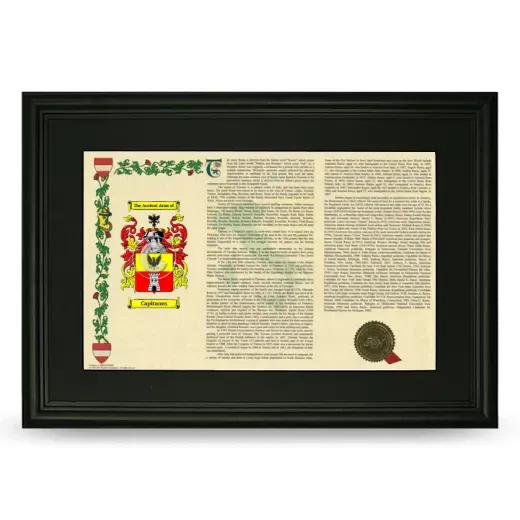 Capitanus Deluxe Armorial Landscape Framed- Black