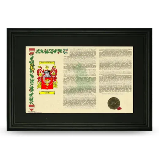 Caplis Deluxe Armorial Landscape Framed- Black
