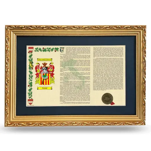 Carani Deluxe Armorial Landscape Framed - Gold